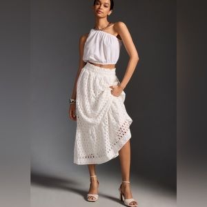 Anthropologie The Somerset Maxi Skirt in Eyelet white. NWT!